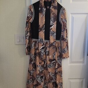 Nancy Valentine Zebra Print Knee Length Dress